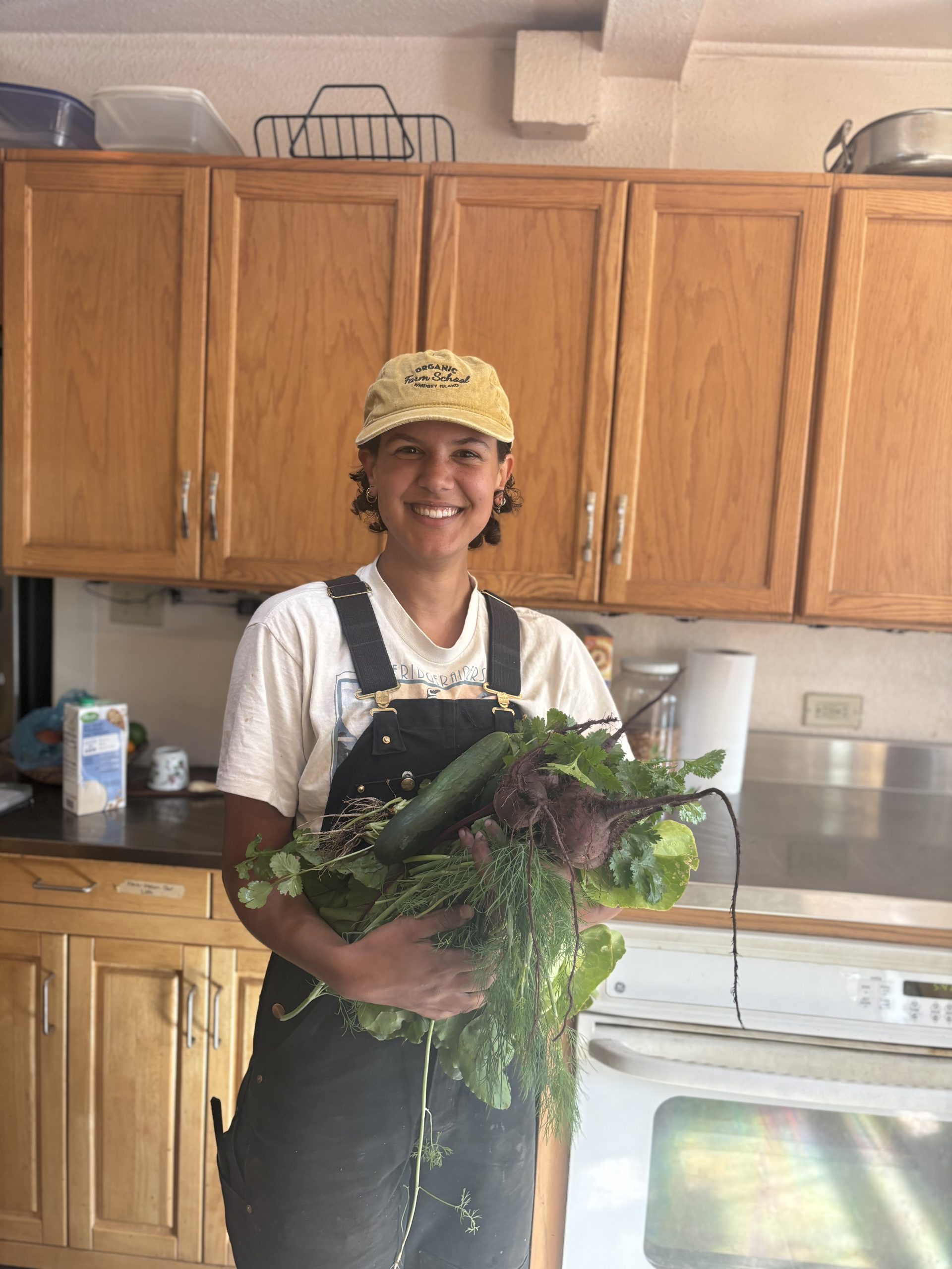 Farmer Grace With a Load of Vegetables